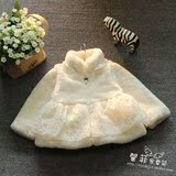 AZFD2015冬装新款女童装韩国风小童宝宝加绒毛毛外套拉链衫仿皮草