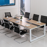 会议桌新款钢木桌子接待台员工培训会客洽谈简约现代办公桌定做