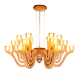 名品世家灯饰商行设计师喜欢的灯木质新中式美式风格吊灯P5549PA
