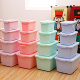 整理箱子玩具手提有盖储物箱盒小号特大号组合 邮加5包收纳箱塑料