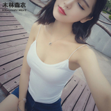 韩版新款小吊带细带无袖背心女夏修身显瘦短款上衣外穿性感打底衫