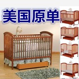 床多功能双胞胎床环保bb床宝宝床游戏床755婴儿床实木出口环保童