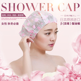 日本原装进口多功能成人儿童通用耐用浴帽防水 女款洗澡用干发帽