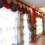 重庆雪尼尔提花欧式窗帘成品 定制遮光客厅卧室落地窗窗帘布料