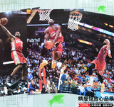 勒布朗詹姆斯扣篮海报墙纸壁画NBA篮球明星球星海报骑士 一套8张