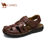 Camel骆驼男鞋凉鞋夏季 2016新款 头层牛皮沙滩鞋包头休闲凉鞋男