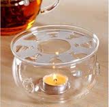 【天天特价】玻璃茶壶加热底座水果茶壶底座加热蜡烛玻璃圆形底座