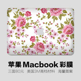 macbook贴纸创意 苹果笔记本贴膜 mac air pro 苹果电脑外壳膜 花
