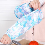 创意厨房日用袖套女 家务清洁防水素花套袖 防污居家日用百货护袖