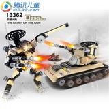 乐高式积木军事部队飞机坦克汽车人拼装组装益智玩具武器模型男孩