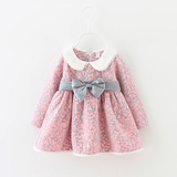 女宝宝公主裙1-2-3-4岁女童春装加绒加厚连衣裙长袖婴儿裙子婴儿