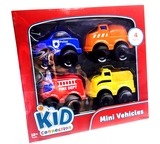 美国正版Kid 儿童玩具 汽车玩具套装 宝宝过家家玩具惯性小汽车