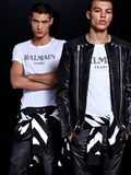 H&M HM德国代购 BALMAIN 巴尔曼 限量 男式黑色机车皮衣