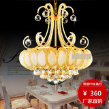 金色餐厅水晶吊灯圆形饭厅客厅LED大气欧式豪华高档楼梯餐吊灯具