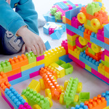 小人塑料拼插拼装软体积木儿童益力幼儿园桌面玩具动物酷比