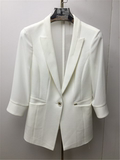 百丝BAISI新品代购专柜正品2015秋冬中袖短款西装女外套AJA507045