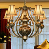 卡迈奇款正品欧式古典艺术5头吊灯灯具客厅餐厅卧室古铜树脂吊灯