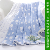 出口日本hoppettat同款婴儿空调被纯棉五层纱布蘑菇盖被包被浴巾