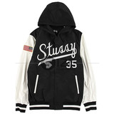 日本代购 STUSSY Squad Varsity III Jacket 连帽 夹克 外套