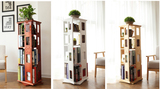出口日式创意书架简约时尚书架书柜旋转书架书柜置物架CD架实木