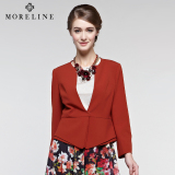 沐兰MORELINE2015春装精品气质修身上衣 OL百搭纯色西装外套女