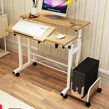 简易笔记本电脑桌办公台式家用简约移动升降学习写字书桌子