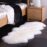 皮长毛地毯欧式风格家地毯卧室 床边 可手洗居卧室白色地毯床边毯