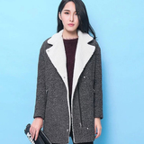 2015冬装新款毛呢外套女中长款修身显瘦韩范气质优雅加厚妮子大衣