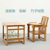 宝宝餐椅竹子吃饭桌椅多功能婴儿餐椅可折叠调节宜家实木儿童餐椅