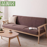 日式北欧小户型客厅简约休闲卧室书房单人双人位布艺沙发可拆洗