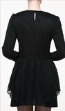 包邮丽维正品 14年秋冬新款 蕾丝加绒加厚保暖裙女士打底衫LX4349