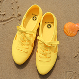 夏天凉鞋女鞋平底鞋洞洞休闲鞋包头系带沙滩鞋果冻鞋甜美单鞋韩潮