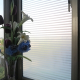 仿百叶磨砂玻璃贴膜浴室卫生间窗户贴纸办公室透光不透明防晒窗贴