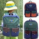 韩版男童包包学生双肩书包小学生1-3年级儿童帆布背包外贸女潮