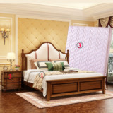 菲洛斯家具卧室套装 美式乡村组合三件套全实木简约复古床
