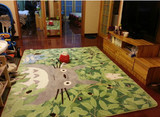 出口日本TOTORO龙猫拉舍尔客厅卧室地毯地垫儿童毯大毛毯130*180