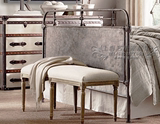 特价欧美式床尾凳卧室床前凳法式复古做旧实木换鞋凳长凳沙发凳