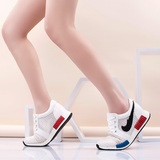 休闲女鞋运动鞋女韩版春季2016新款小白鞋女系带跑步网鞋夏季凉鞋