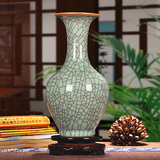 景德镇陶瓷器 仿古裂纹冰片花瓶 现代中式古典装饰工艺品客厅摆件