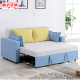 现代小户型客厅多功能抽拉布艺沙发床1.8米可拆洗两用折叠沙发床