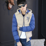 男士青年棉衣冬季大码男装夹克短款棉袄韩版外套连帽加厚羽绒棉服