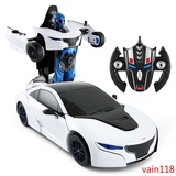 星辉RS战警一键遥控变形汽车机器人变形金刚遥控车男孩儿童玩具车