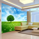电视背景墙纸壁纸简约客厅沙发无纺布大型壁画3D无缝墙布草原风景