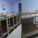 幼儿园新款原木上下床儿童午睡床厂家直销河南郑州小朋友实木床