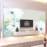 无缝大型壁画 客厅沙发卧室电视背景墙纸布3d壁纸 现代简约花卉画