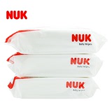 【天猫超市】原装进口NUK超厚特柔婴幼儿湿巾大包装 80抽*3包