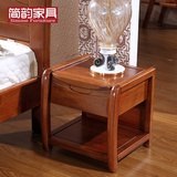 楠木家具 金丝楠木床头柜现代中式全实木床头柜 实木床头柜特价