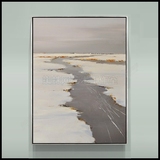 Jan Groenhart纯手绘简约无框装饰油画/抽象客厅现代风景《圩田》