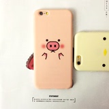 韩国马卡龙色卡通小鸡小猪iphone6s手机壳苹果6plus全包硅胶软壳