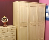 衣柜简约现代风格松木四门二门三门衣柜整体衣柜橱柜定制特价实木
